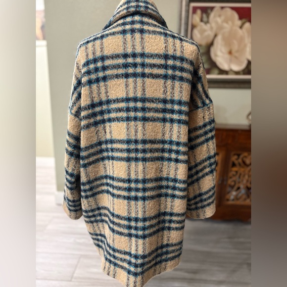 ba&sh Checkered Beige and Blue Jacket - Picture 5 of 16